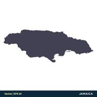 Jamaica - noorden Amerika landen kaart icoon vector logo sjabloon illustratie ontwerp. vector eps 10.