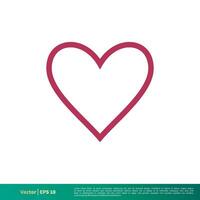 liefde hart icoon vector logo sjabloon illustratie ontwerp. vector eps 10.
