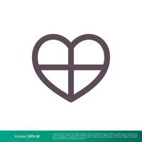 liefde hart icoon vector logo sjabloon illustratie ontwerp. vector eps 10.