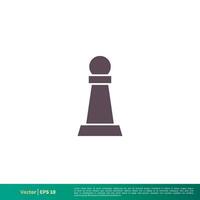 pion schaak icoon vector logo sjabloon illustratie ontwerp. vector eps 10.