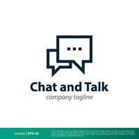 chatten, praten, toespraak bubbel icoon vector logo sjabloon illustratie ontwerp. vector eps 10.