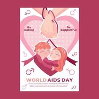 wereld aids dag poster vector