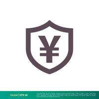 yen geld schild icoon vector logo sjabloon illustratie ontwerp. vector eps 10.