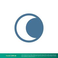 maan icoon vector logo sjabloon illustratie ontwerp. vector eps 10.