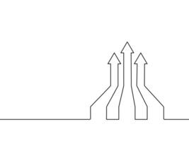 bedrijf groei pijl. de concept van doel richting naar succes vector