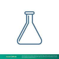 fles laboratorium glas icoon vector logo sjabloon illustratie ontwerp. vector eps 10.