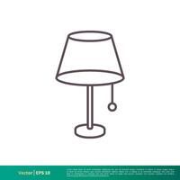 bureau, tafel lamp icoon vector logo sjabloon illustratie ontwerp. vector eps 10.