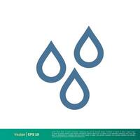 water, regendruppel icoon vector logo sjabloon illustratie ontwerp. vector eps 10.