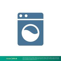 wasmachine machine wasserij icoon vector logo sjabloon illustratie ontwerp. vector eps 10.