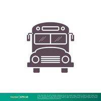 school- bus, vervoer icoon vector logo sjabloon illustratie ontwerp. vector eps 10.