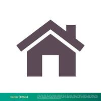 huis of huis, gebouw, echt landgoed icoon vector logo sjabloon illustratie ontwerp. vector eps 10.