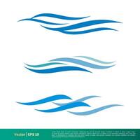 reeks Golf water of rook brand vlam icoon vector logo sjabloon illustratie ontwerp eps 10.
