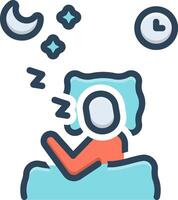 vector kleur icoon voor slapen