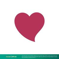 liefde hart icoon vector logo sjabloon illustratie ontwerp. vector eps 10.