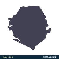 Sierra Leone - Afrika landen kaart icoon vector logo sjabloon illustratie ontwerp. vector eps 10.