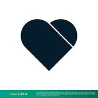 liefde hart valentijnsdag dag icoon vector logo sjabloon illustratie ontwerp eps 10.