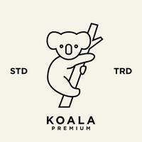 koala schets logo icoon. Australisch dier voor web en ontwerp vector