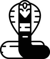 cobra glyph en lijn vector illustratie