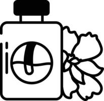 parfum glyph en lijn vector illustratie