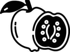 guava plak glyph en lijn vector illustratie