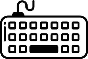 toetsenbord glyph en lijn vector illustratie