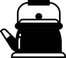 koffie pot glyph en lijn vector illustratie