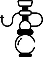 hookah glyph en lijn vector illustratie