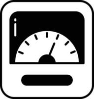 ampèremeter glyph en lijn vector illustratie