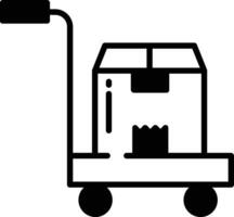 trolley glyph en lijn vector illustratie