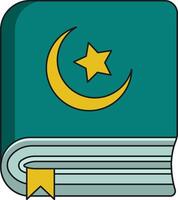 Ramadan kareem boek icoon. Islamitisch religie cultuur en geloof thema vector