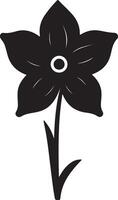 gele narcis bloem silhouet vector illustratie wit achtergrond