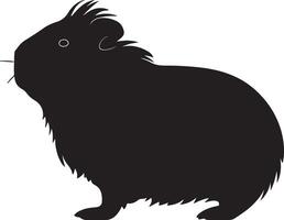 Guinea varken silhouet vector illustratie wit achtergrond