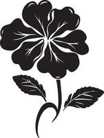 hortensia bloem silhouet vector illustratie wit achtergrond