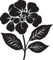 hortensia bloem silhouet vector illustratie wit achtergrond