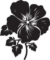 begonia bloem silhouet vector illustratie wit achtergrond