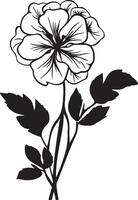 hortensia bloem silhouet vector illustratie wit achtergrond