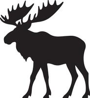 eland silhouet vector illustratie wit achtergrond