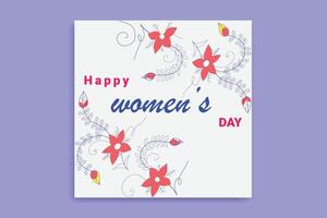 vrouwen dag sociaal media post ,banner ontwerp vector