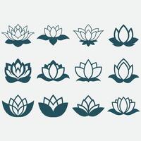 verzameling van lotus bloem logos vector