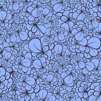 patroon met bloemen Aan een blauw achtergrond. vector illustratie.