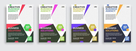 corporate business flyer poster pamflet brochure cover ontwerp lay-out achtergrond, twee kleuren schema, vector sjabloon in a4-formaat - vector