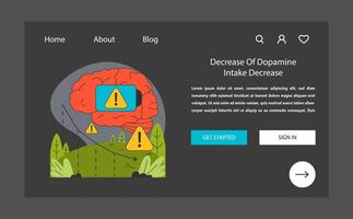 dopamine vastend strategie. vlak vector illustratie.