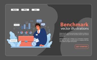 benchmark concept. vlak vector illustratie