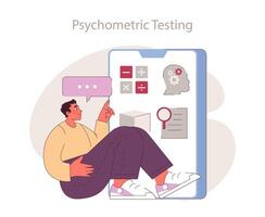 psychometrische testen concept. vector