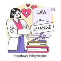 gezondheidszorg het beleid hervorming concept. . vlak vector illustratie.