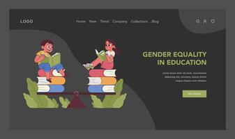 geslacht gelijkheid in onderwijs concept. vlak vector illustratie
