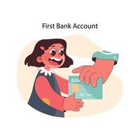 kind bank concept. vlak vector illustratie.