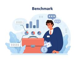 benchmark concept. vlak vector illustratie