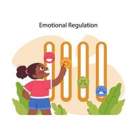 emotioneel regulatie concept. vlak vector illustratie