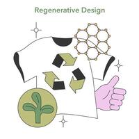 regeneratief ontwerp icoon. vlak vector illustratie